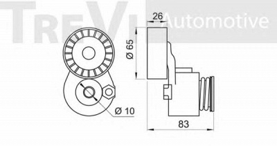 TREVI AUTOMOTIVE ta1426 -  Натяжная планка, поликлиновой ремень